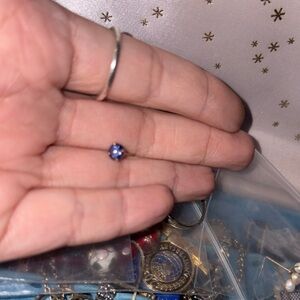 Blue Gemstone Stud Earring